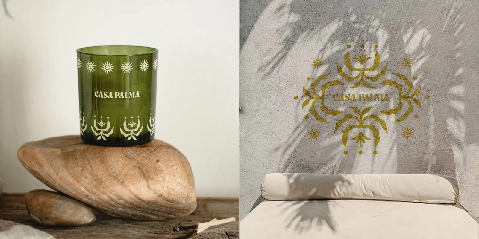 Candles & the palm crest